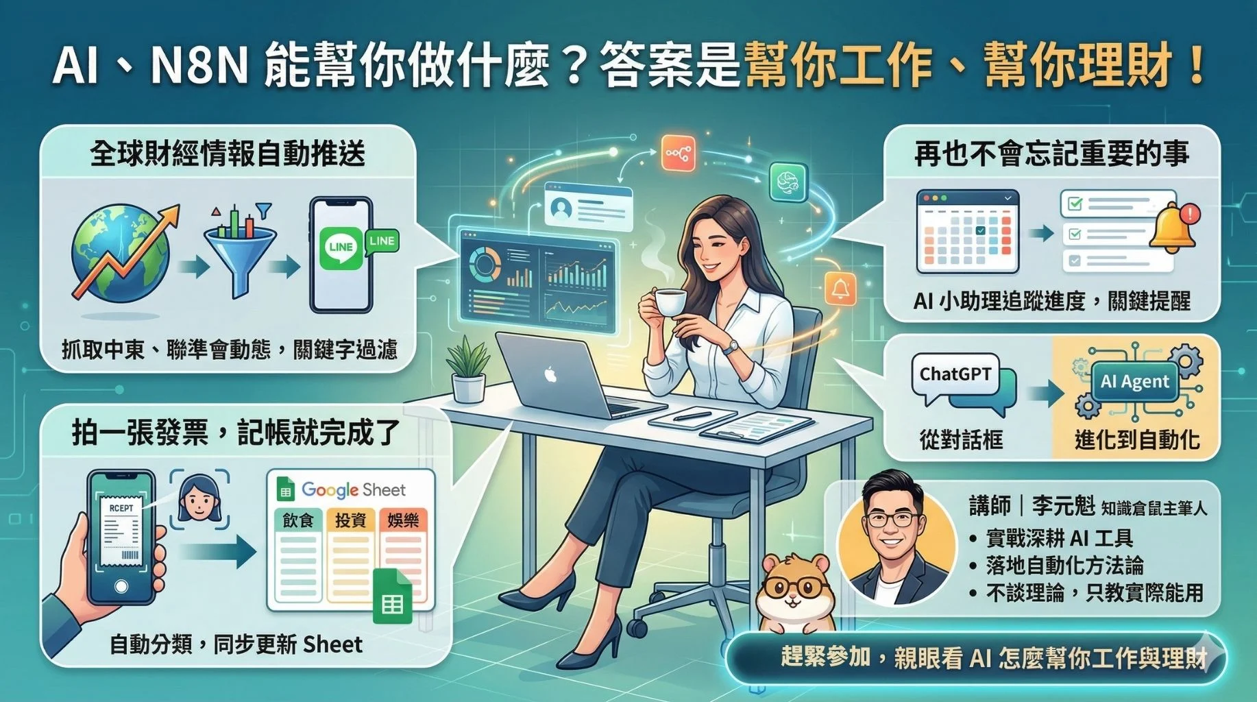 【班克會員免費】AI、N8N 能幫你做什麼？答案是幫你工作、幫你理財！